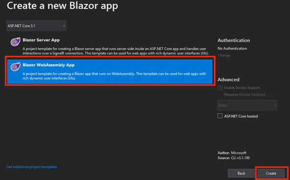Blazor web assembly app